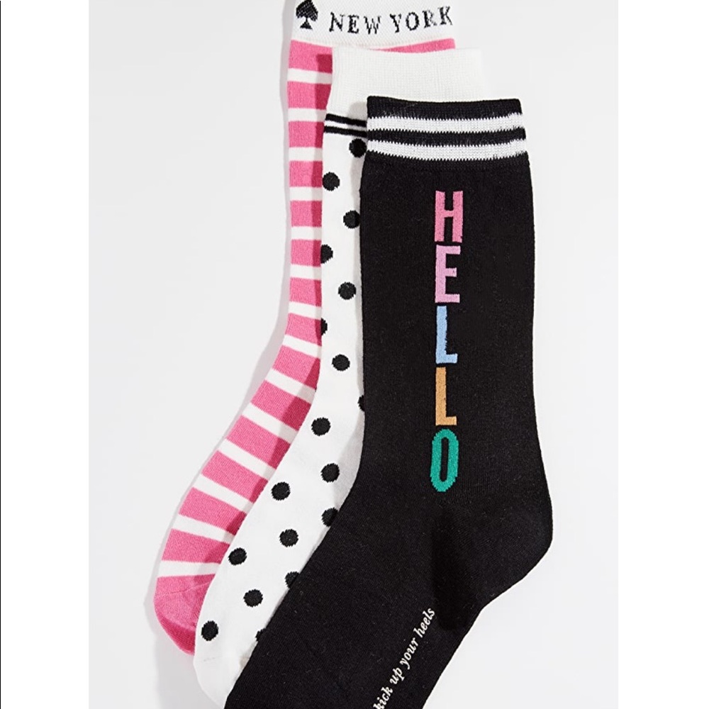 NWT, Kate Spade HELLO trouser socks